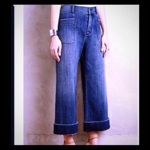 Anthropologie Pilcro Wide Leg Cropped Jeans
